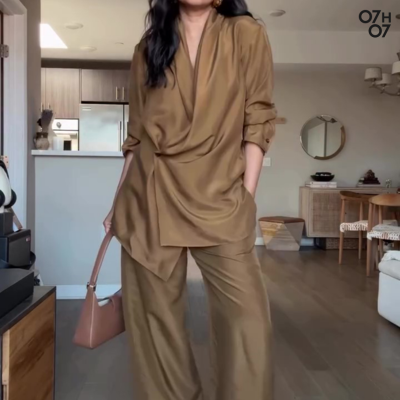 Tailleur femme | Satin Camel