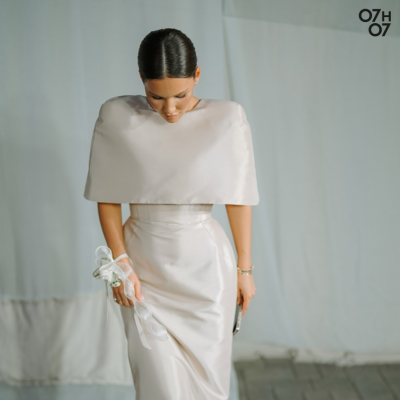 Robe de soirée |  Cape Satinée