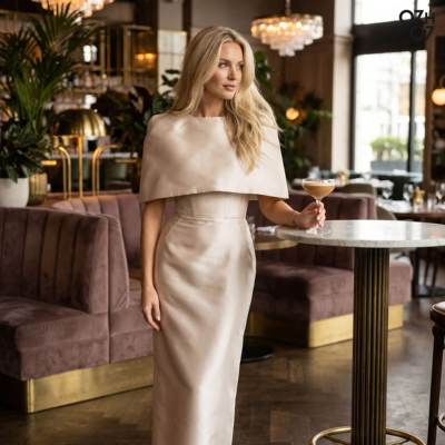 Robe de soirée |  Cape Satinée